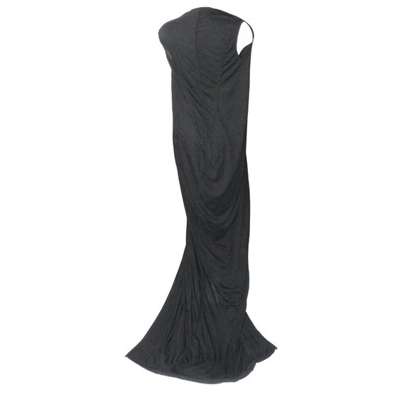 RICK OWENS LILIES BLACK MAXI DRESS VISCOSE & ANGORA WOOL BLEND KNIT SZ 40 IT - Picture 2 of 4